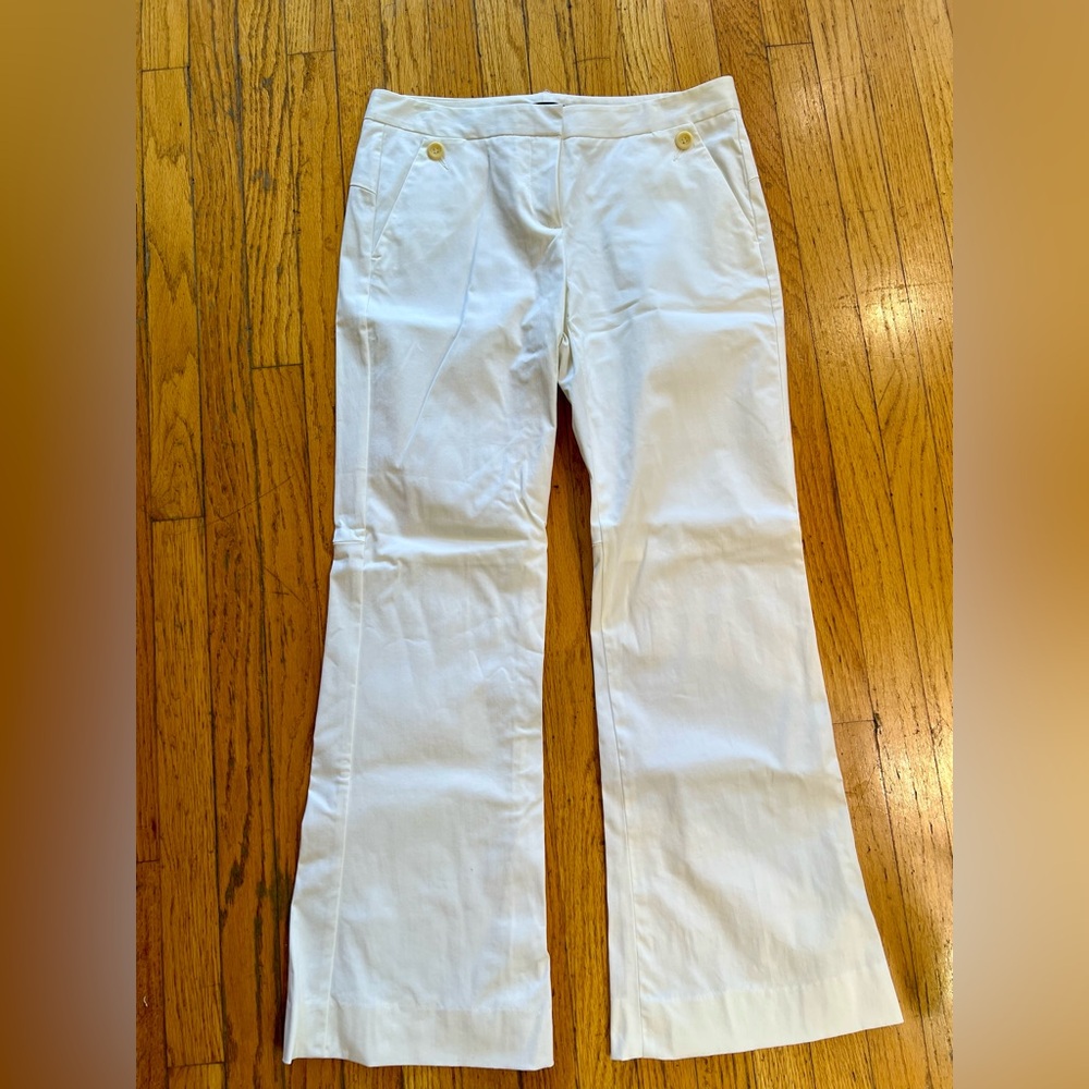 Theory Size 4 Women's White Sailor Pants - image 1